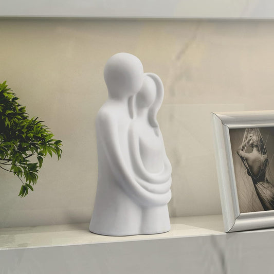 Ceramic Hugging Couple Figurine