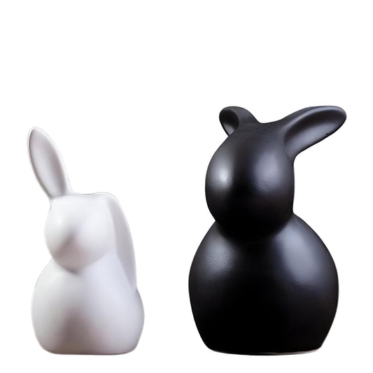 Ceramic Rabbit set of 2 Figurine