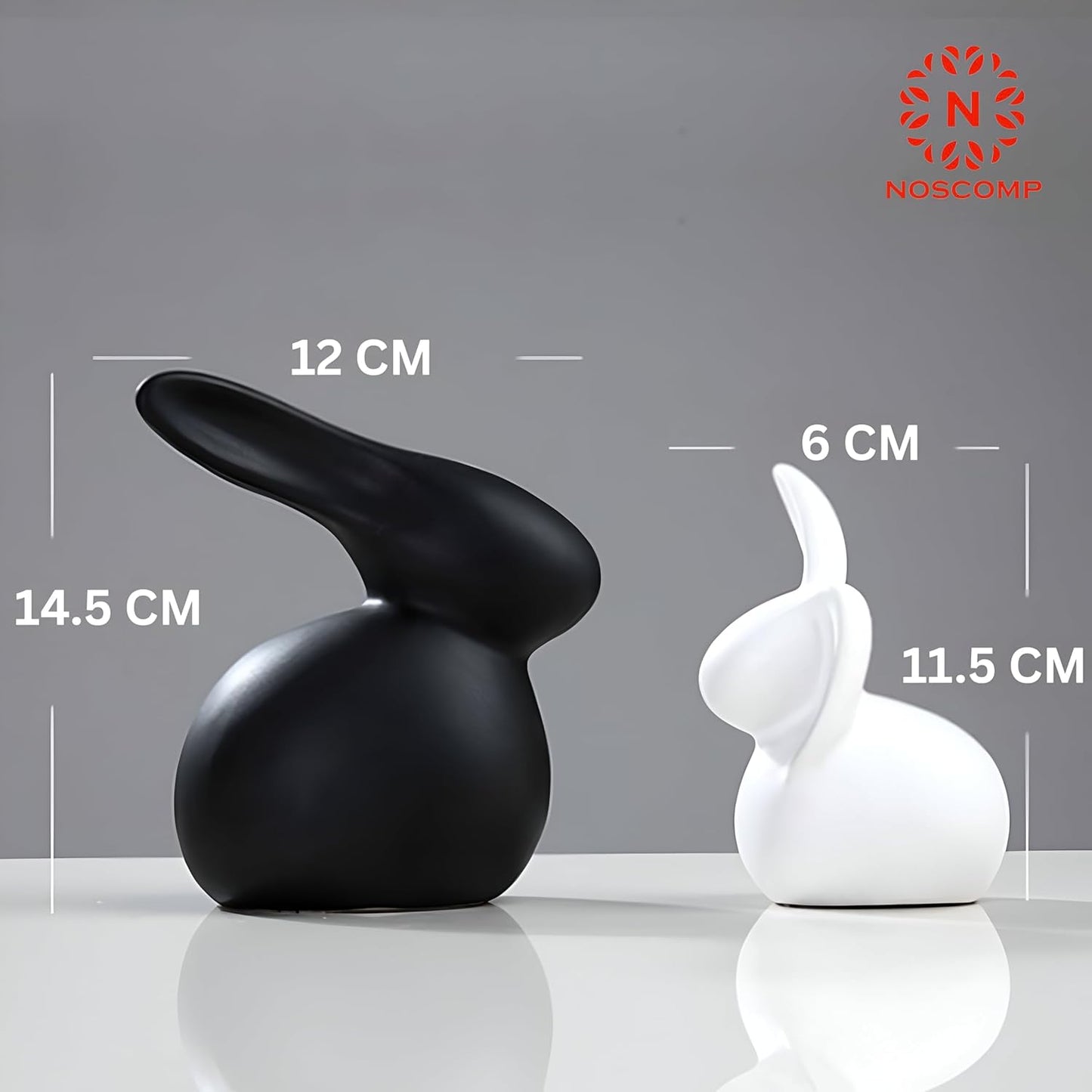 Ceramic Rabbit set of 2 Figurine