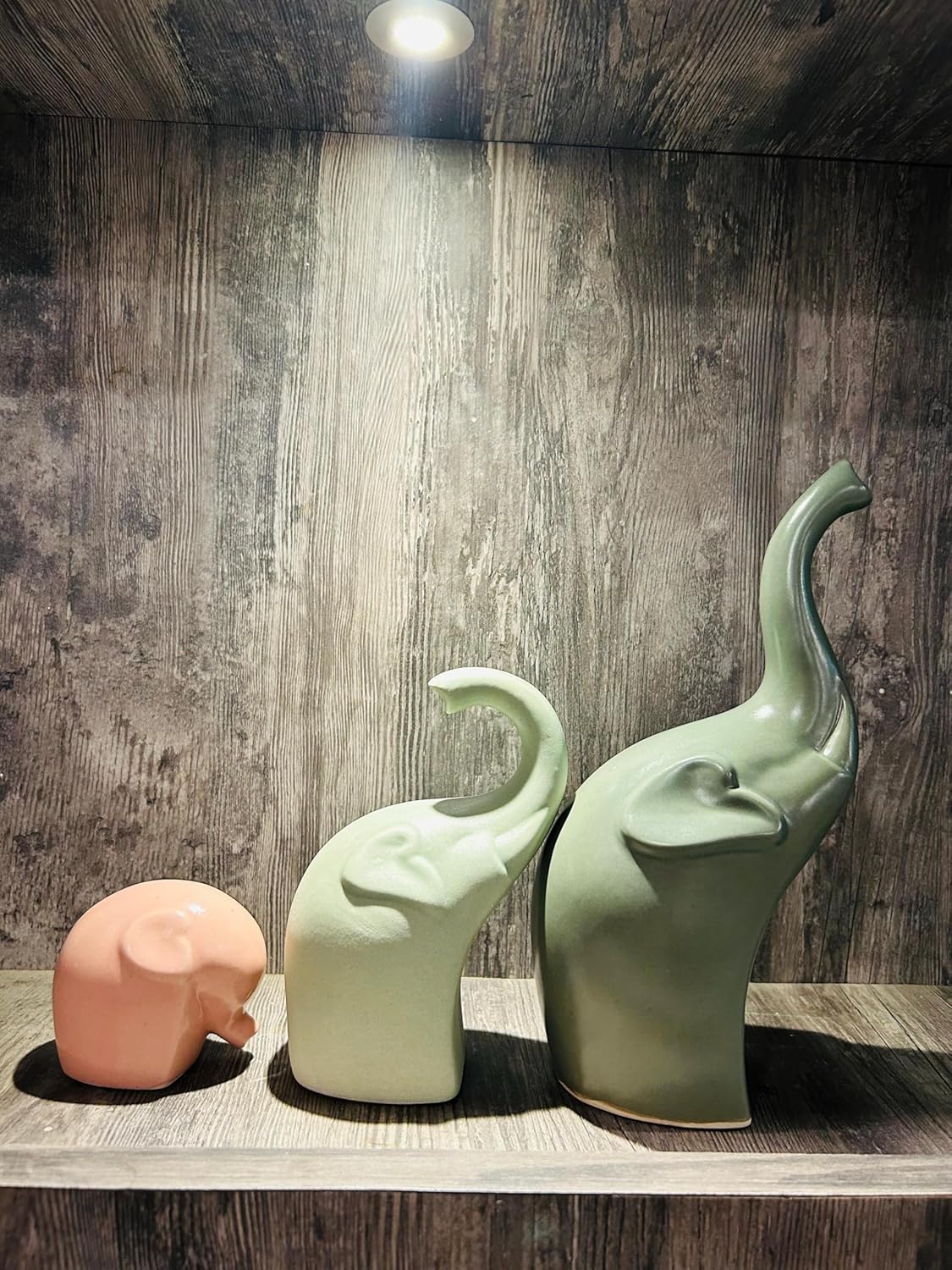 Ceramic Set if 3 Elephant Figurine