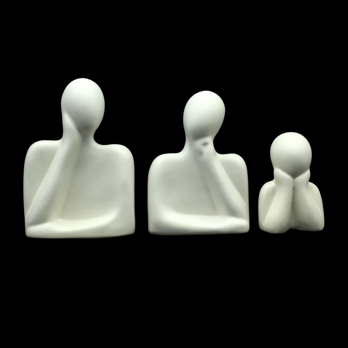 Ceramic Thinking Family Set of 3 Figurine