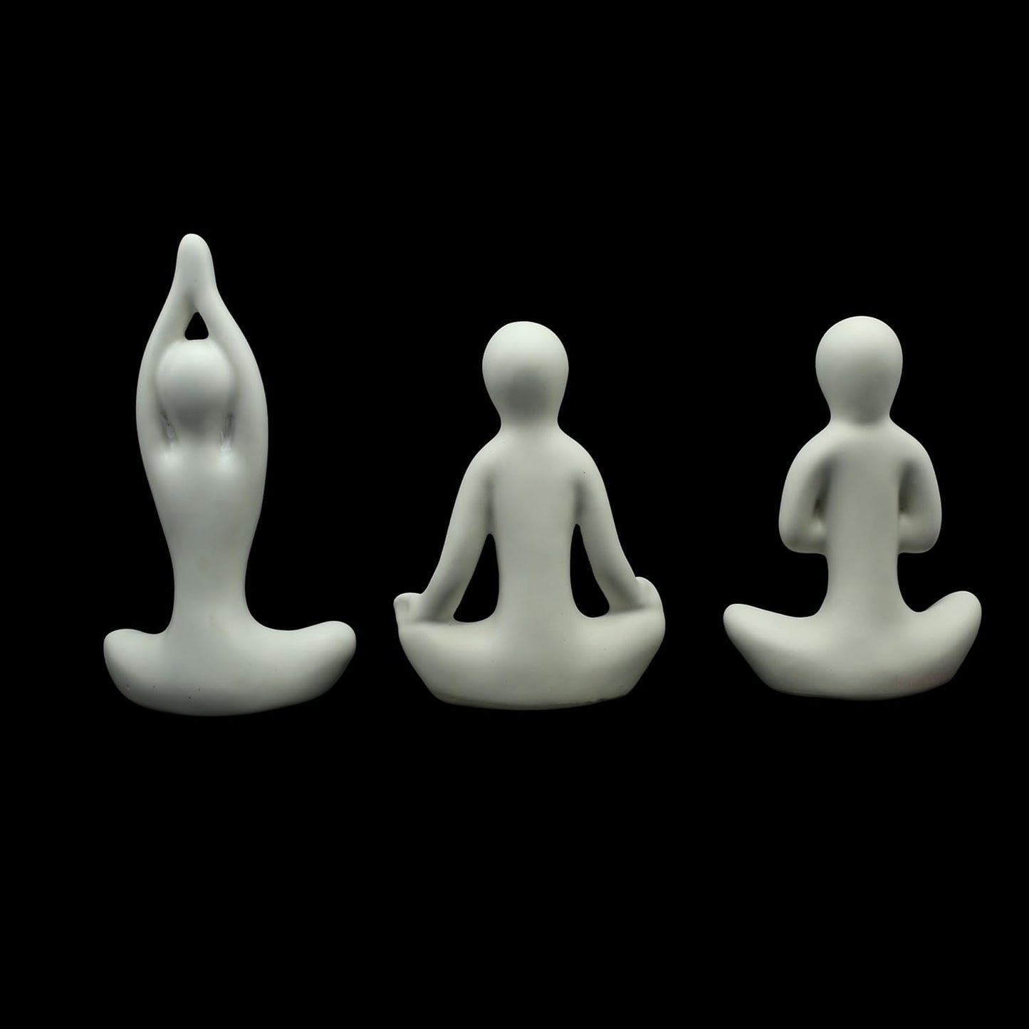ceramic Yoga set of 3 Figurine