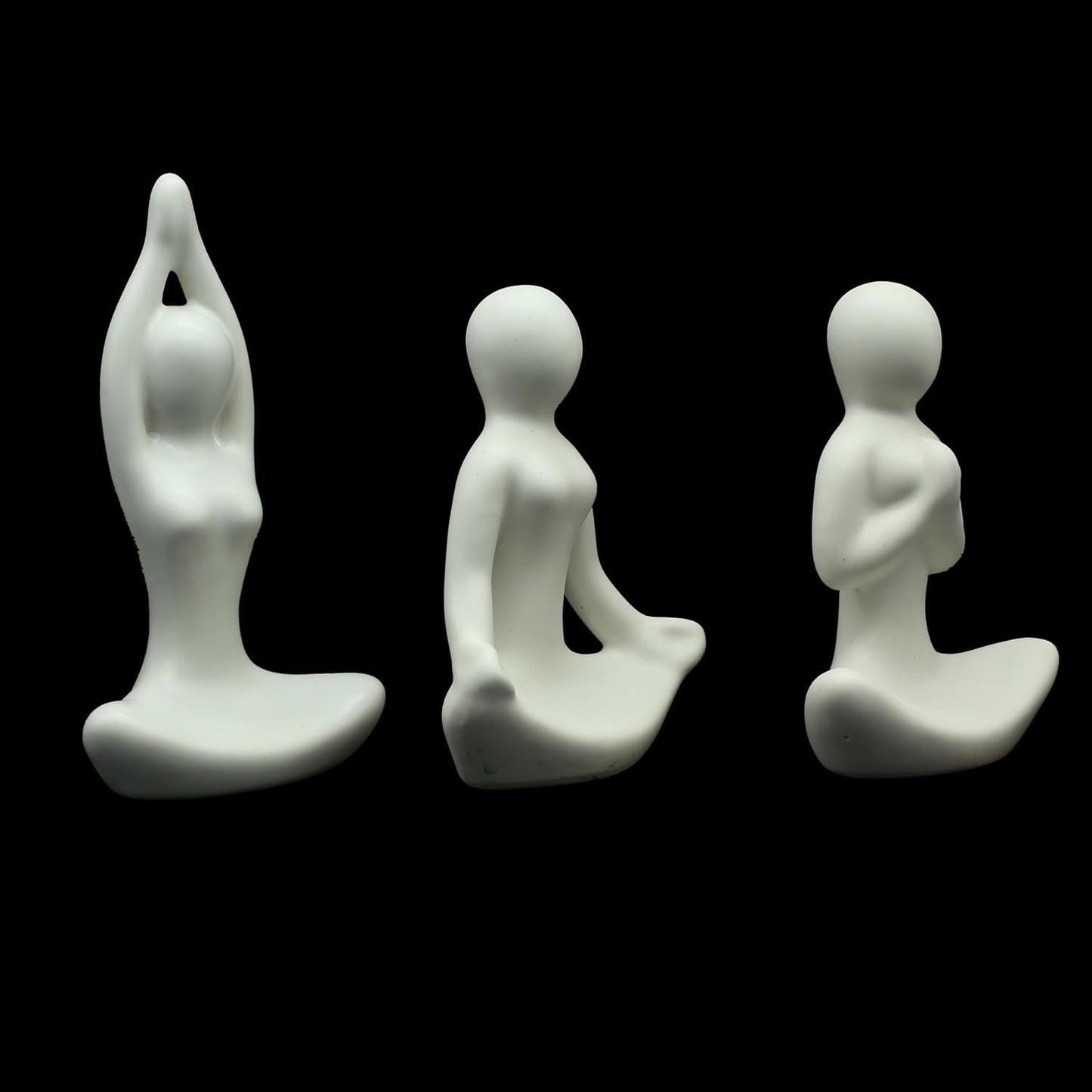 ceramic Yoga set of 3 Figurine