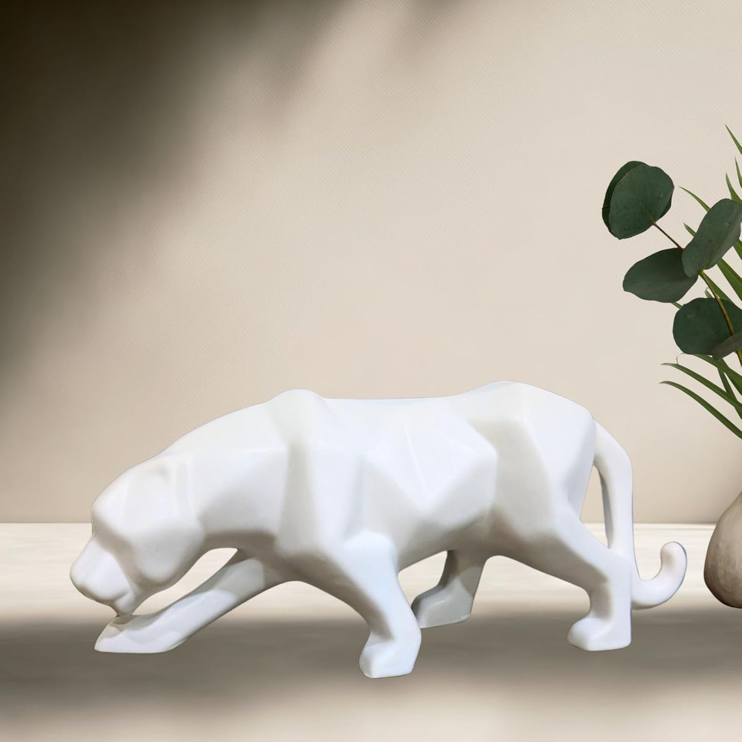 Ceramic White Diamond Panther