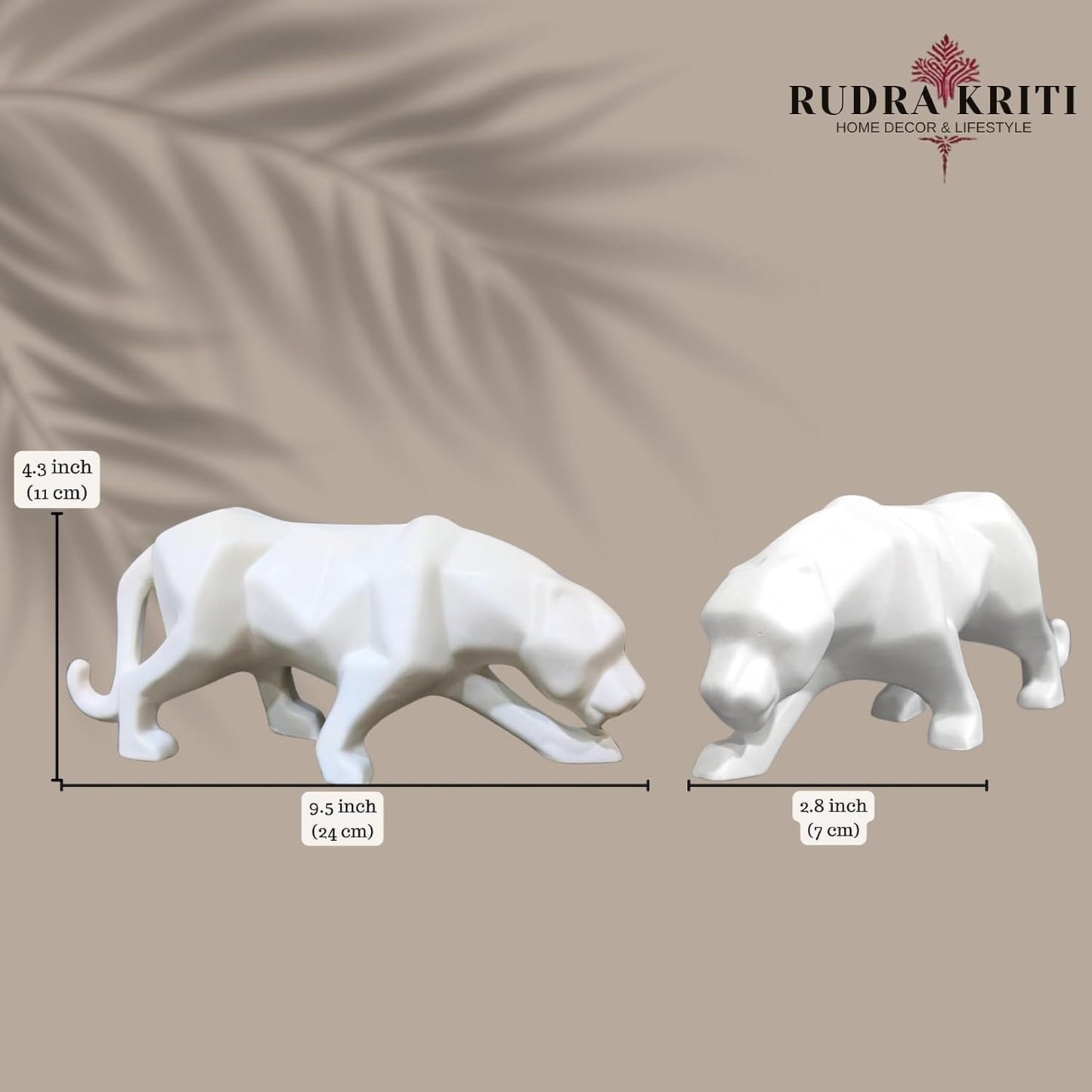 Ceramic White Diamond Panther
